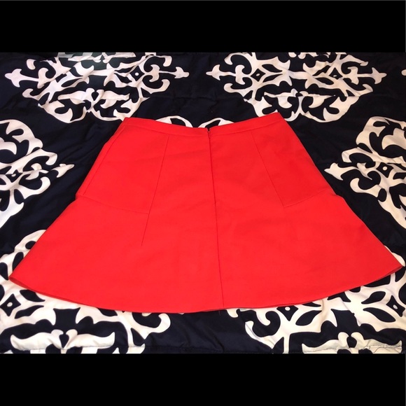 J. Crew Red Mini Skirt - Picture 2 of 2